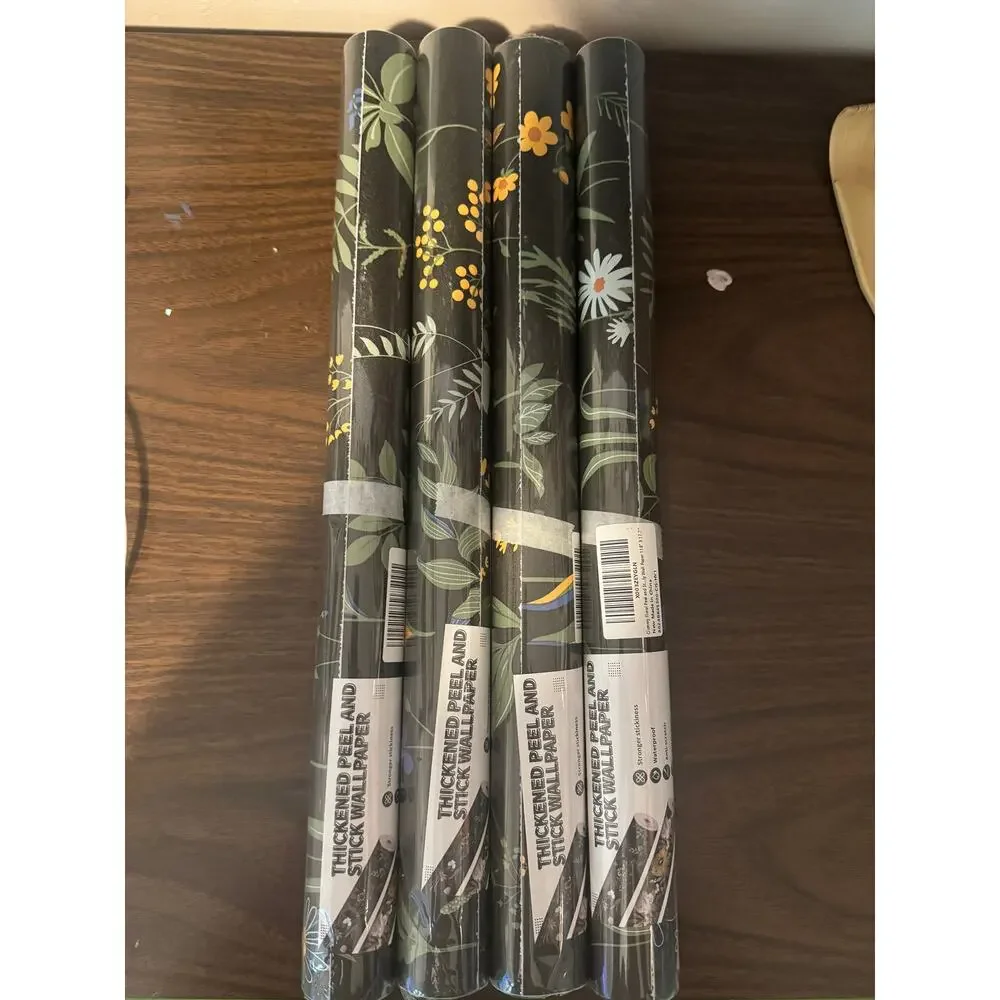 Set of 4 Rolls Cismm Floral Peel and Stick Wallpaper Boho 118